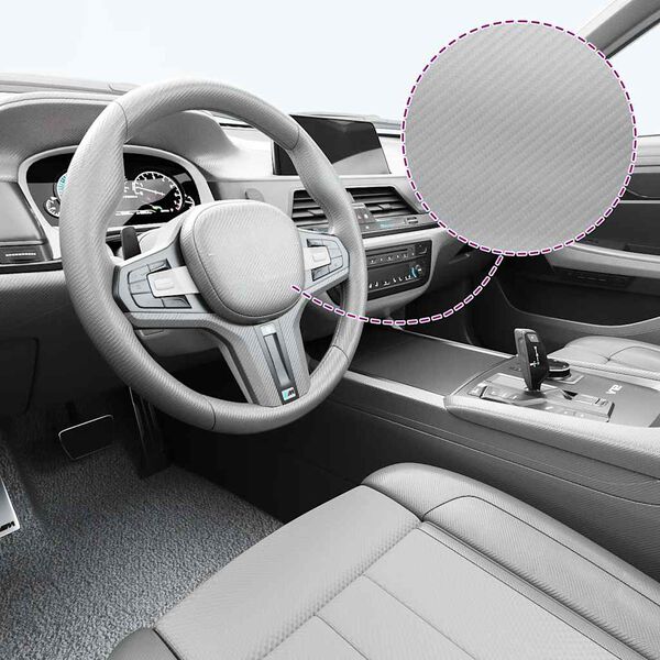 vidaXL Car Films 2 pcs 4D Silver 100x150 cm+50x150 cm