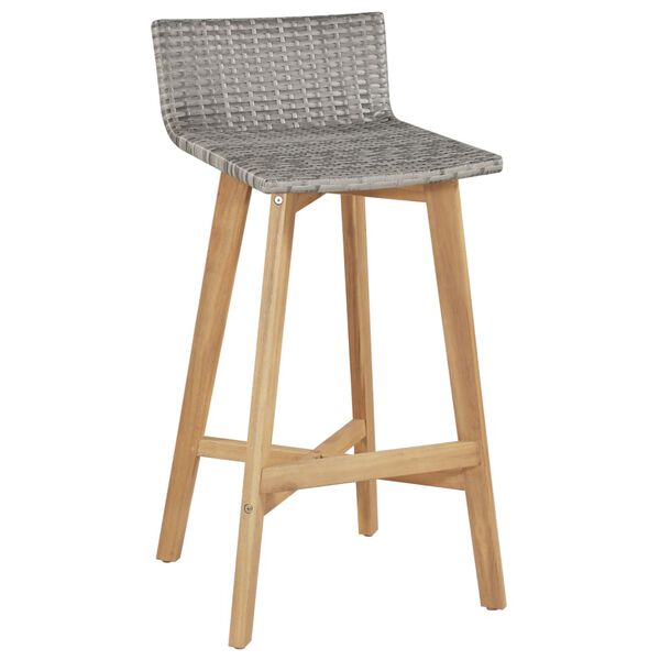 vidaXL Bar Chairs 2 pcs Solid Acacia Wood