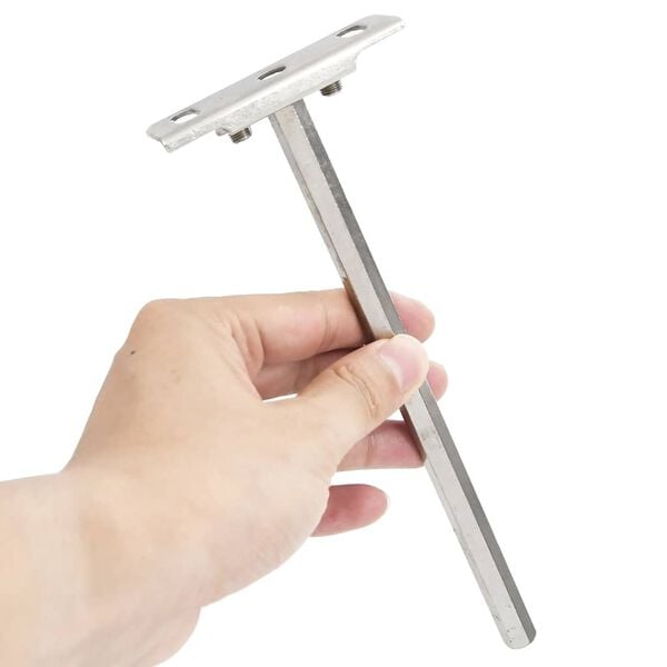 vidaXL Floating Shelf Brackets 12pcs Invisible &Oslash;12x200 mm Carbon Steel