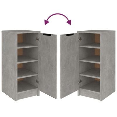 vidaXL Shoe Cabinet Concrete Grey 30x35x70 cm Engineered Wood