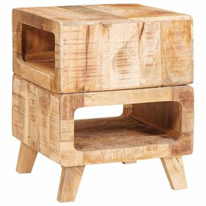 vidaXL End Table with Shelf Brown 40 x 40 x 49 cm Solid Mango Wood
