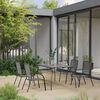 vidaXL 5 Piece Garden Dining Set Steel Anthracite