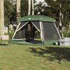 vidaXL Family Tent Cabin 6-Person Green Waterproof