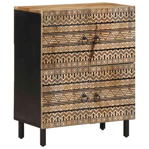 vidaXL Sideboard 60x33.5x75 cm Solid Rough Wood Mango