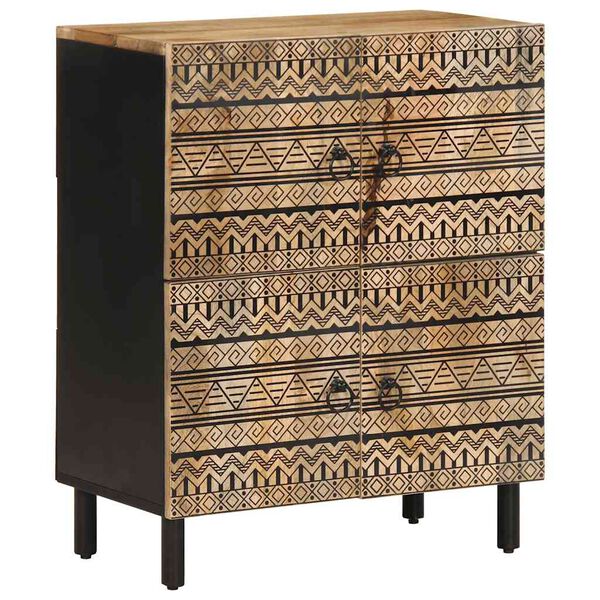 vidaXL Sideboard 60x33.5x75 cm Solid Rough Wood Mango