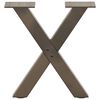 vidaXL Coffee Table Legs X-Shaped 2 pcs Natural Steel 37x(30-31) cm Steel