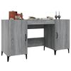 vidaXL Desk Grey Sonoma 140x50x75 cm Engineered Wood