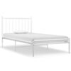 vidaXL Bed Frame without Mattress White Metal 90x200 cm