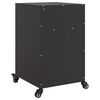 vidaXL Bedside Cabinet Black 36x39x59 cm Steel