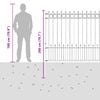 vidaXL Spike Ring Fence Black 200 x 200 cm Powder-Coated Steel