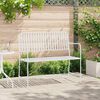 vidaXL Garden Bench White 104 x 54 x 93cm Steel