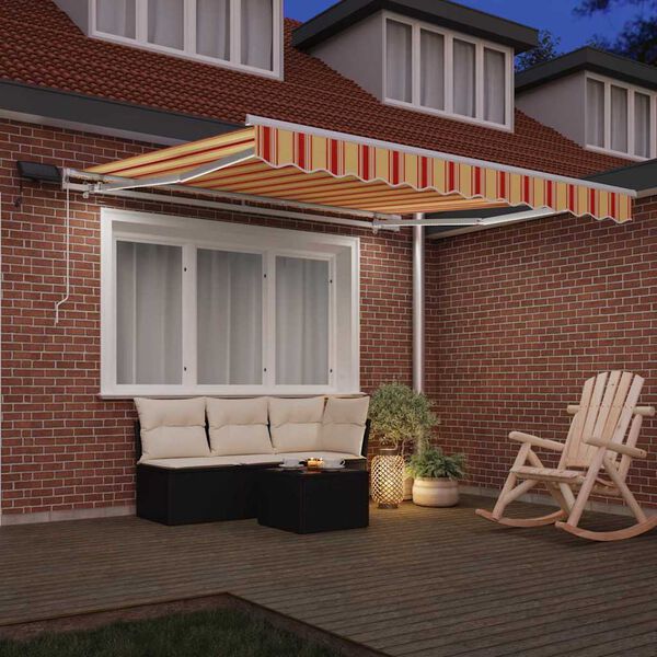 vidaXL Retractable Awning with Manual 350 x 250 cm Fabric