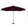 vidaXL Cantilever Garden Parasol with Aluminium Pole Red 300 cm