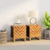 vidaXL Bedside Cabinets 2 pcs Brown and Black Solid Wood Mango