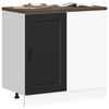 vidaXL Kitchen Base Cabinet "Porto" Black Engineered Wood