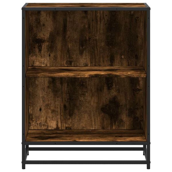 vidaXL Book Cabinet Smoked Oak 60x35x76 cm Engineered Wood