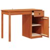 vidaXL Desk with Drawer Wax Brown 100 x 50 x 74 cm Solid Pine Wood
