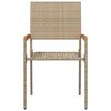 vidaXL Garden Stacking Chairs 2 pcs Cream and Brown