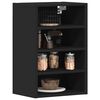 vidaXL Hanging Cabinet Riga Black 40x29.5x60 cm Engineered Wood
