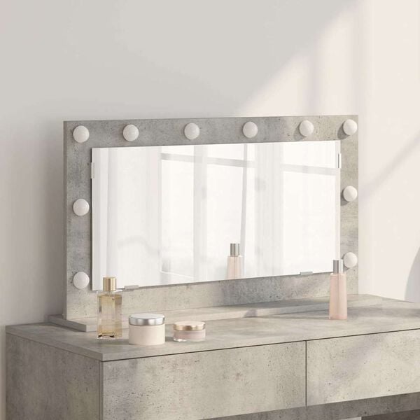 vidaXL Vanity Mirror with Mirror Concrete Grey 80 x 45 x 18 cm