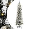 vidaXL Artificial Christmas Tree with 300 LEDs with Stand White 240 cm