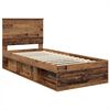 vidaXL Bed Frame with Headboard Old Wood 90 x 190 cm Solid Pine Wood