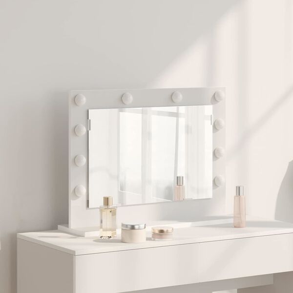 vidaXL Vanity Mirror White 60 x 45 x 18 cm Glass and Engineered wood