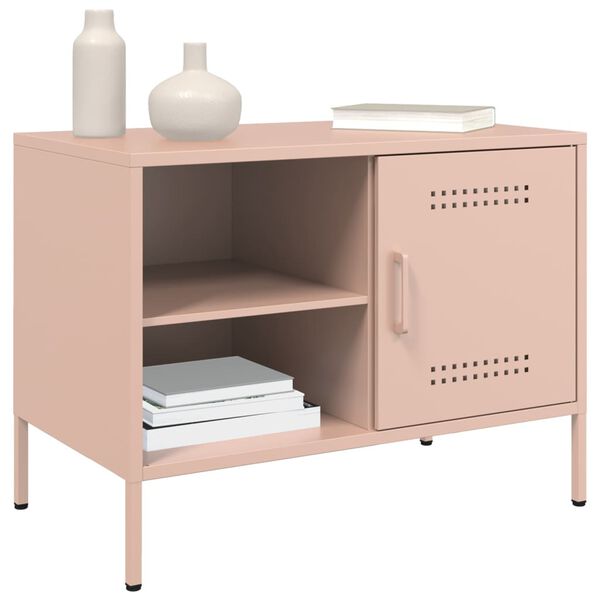 vidaXL TV Cabinets 2 pcs Pink 68x39x50.5 cm Steel