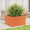 vidaXL Garden Planter Wax Brown 80x80x45.5 cm Solid Wood Pine