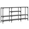 vidaXL Console Table Grey Sonoma 160x29x80 cm Engineered Wood