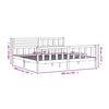 vidaXL Bed Frame without Mattress White Solid Wood 200x200 cm (810103+814165)