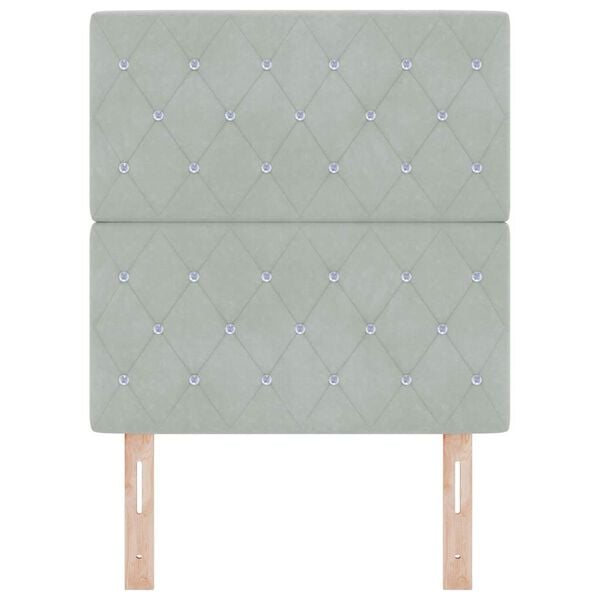 vidaXL Headboard with Headboard Light Grey 80 cm Faux Leather