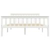 vidaXL Bed Frame without Mattress White Solid Pinewood 140x200 cm
