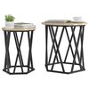 vidaXL Coffee Table 2 pcs Sonoma Oak Engineered Wood and Steel