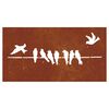 vidaXL Garden Wall Decoration 105x55 cm Corten Steel Bird Design