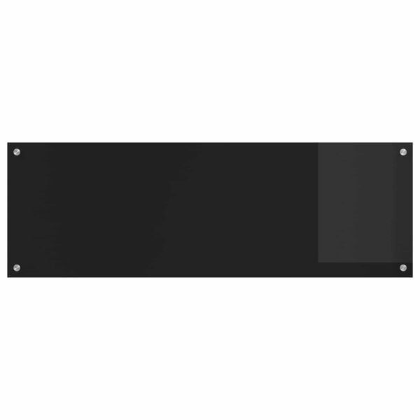 vidaXL Kitchen Backsplash Black 120 x 40 x 0.6 cm Tempered Glass