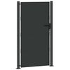 vidaXL Garden Gate with Lock Black 100 x 175 cm Powder-coated steel