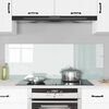 vidaXL Kitchen Backsplash White 70 x 50 cm Tempered Glass