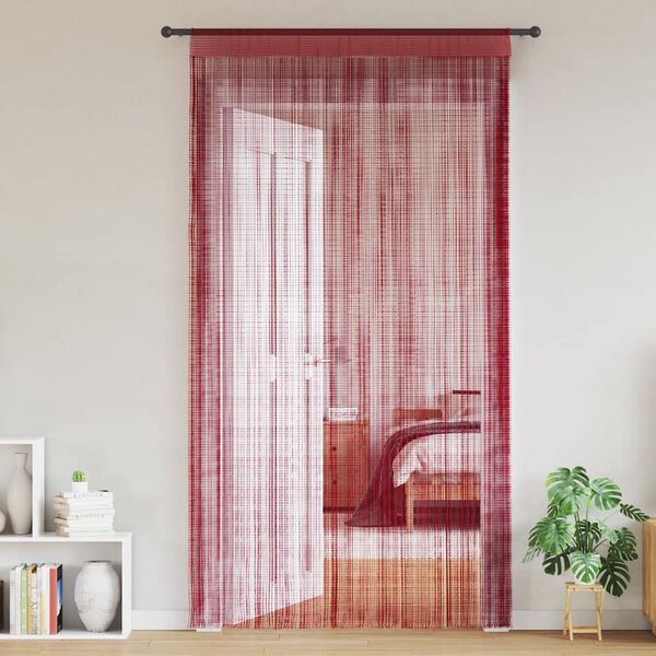 vidaXL String Curtains 2 pcs 100x250 cm Burgundy