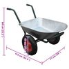 Gardening Tool Wheelbarrow Two Wheels 66 L