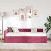 vidaXL Corner Bed Frame with Headboard Wine Red 90 cm x 190 cm Velvet