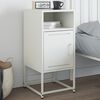 vidaXL Bedside Cabinet White 36x39x78 cm Steel