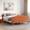vidaXL Bed Frame without Mattress Wax Brown 120x200 cm Solid Wood Pine