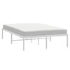 vidaXL Metal Bed Frame without Mattress White 120x200cm