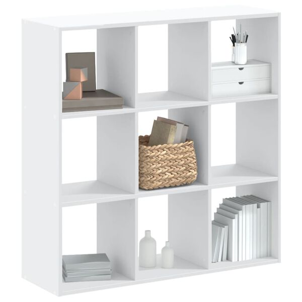 vidaXL Bookcase White 102x32x102 cm Engineered Wood