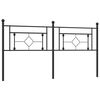 vidaXL Metal Headboard Black 180 cm