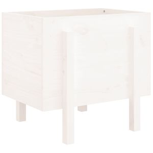 vidaXL Garden Planter White 62x50x57 cm Solid Wood Pine