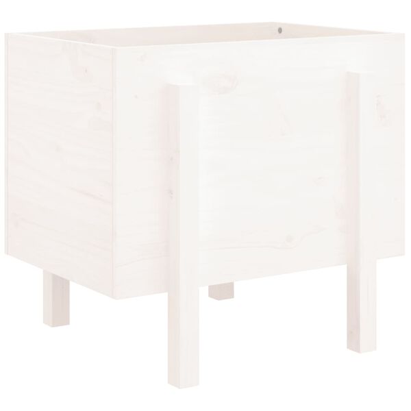 vidaXL Garden Planter White 62x50x57 cm Solid Wood Pine