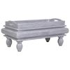 vidaXL Coffee Table Grey 90x50x40 cm Solid Mahogany Wood