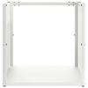 vidaXL Firewood Rack White 40x40x40 cm Cold-rolled steel